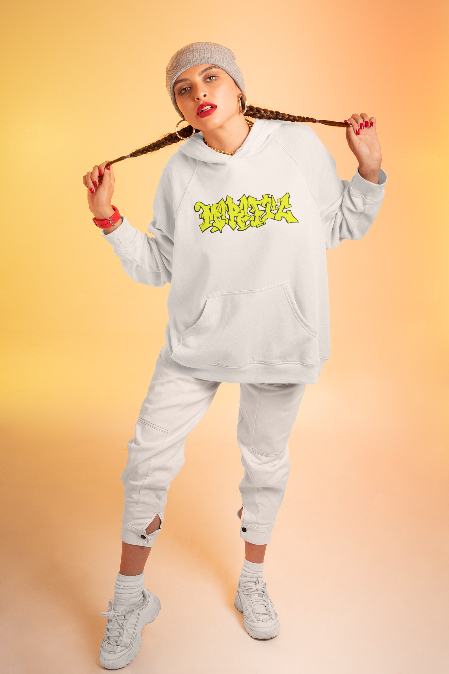 Mirific White Unisex Hoodie